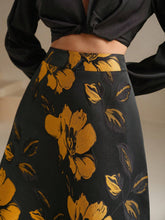 Anewsta Vintage Embossed Large Floral Print Casual Dress, Minimalist & Fashionable For Daily Wear